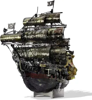 Piececool 3D Metal Puzzles for Adults, The Queen Anne's Revenge Pirate Ship Model Kits, 3D Watercraft Model Building Kit, DIY Craft Kits Difficult 3D Puzzles for Family Time