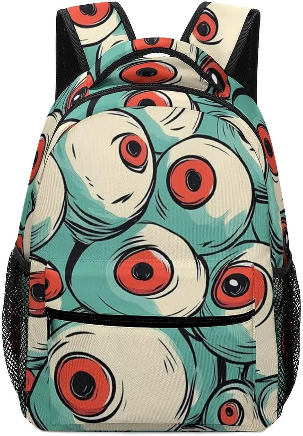 Piled Up Eyeballs Travel Backpack Lightweight Shoulders Bag Laptop Daypack for Work Office