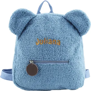 Plush Teddy Bear Backpack Embroidered Name Fluffy Backpack Cute Bear Stuffed Animal Backpack Mini Bear Bag