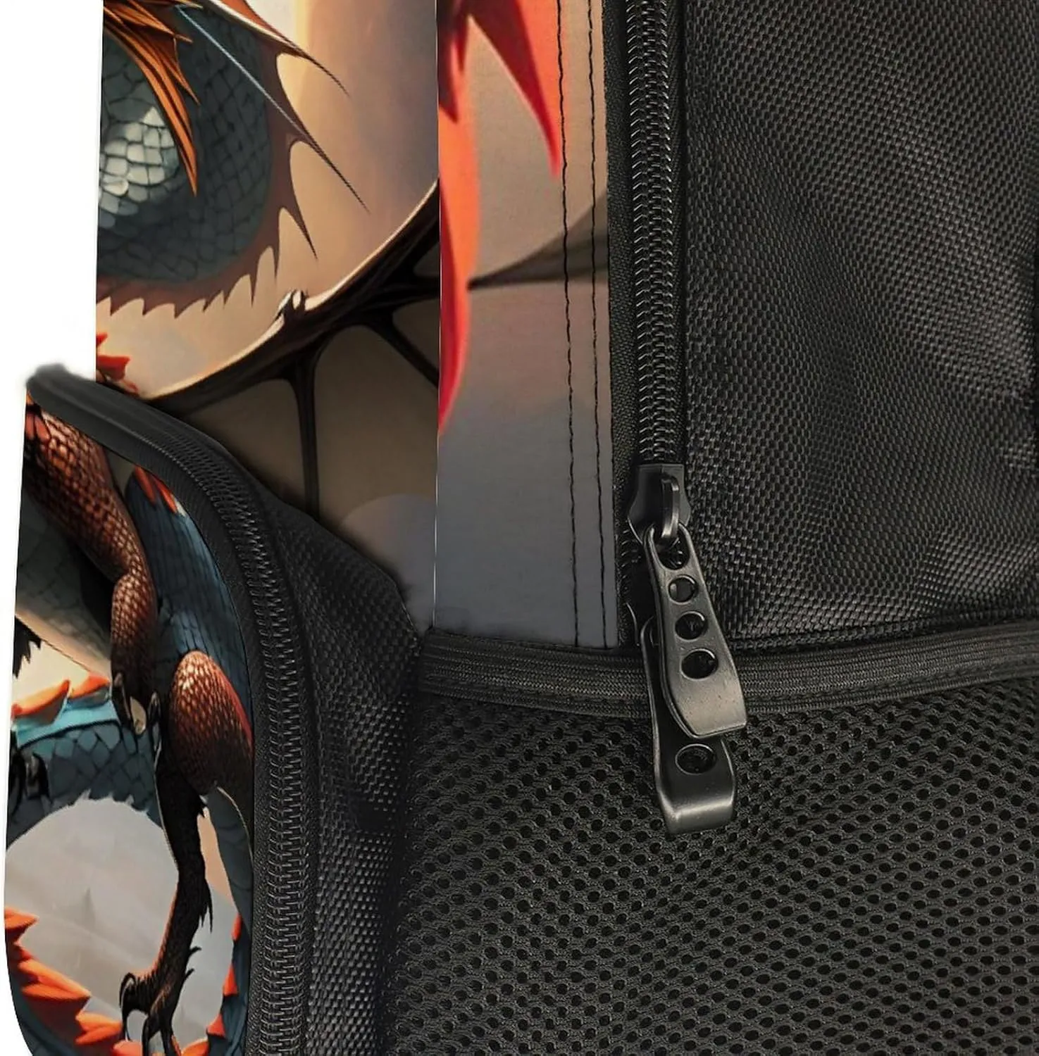 Polyester Daypack Backpack for Sports Travel Running - Big Capacity Anti-Theft Multipurpose Carry On Bag, Majestic Dragon Fantasy Art Laptop Book Bag Rucksack