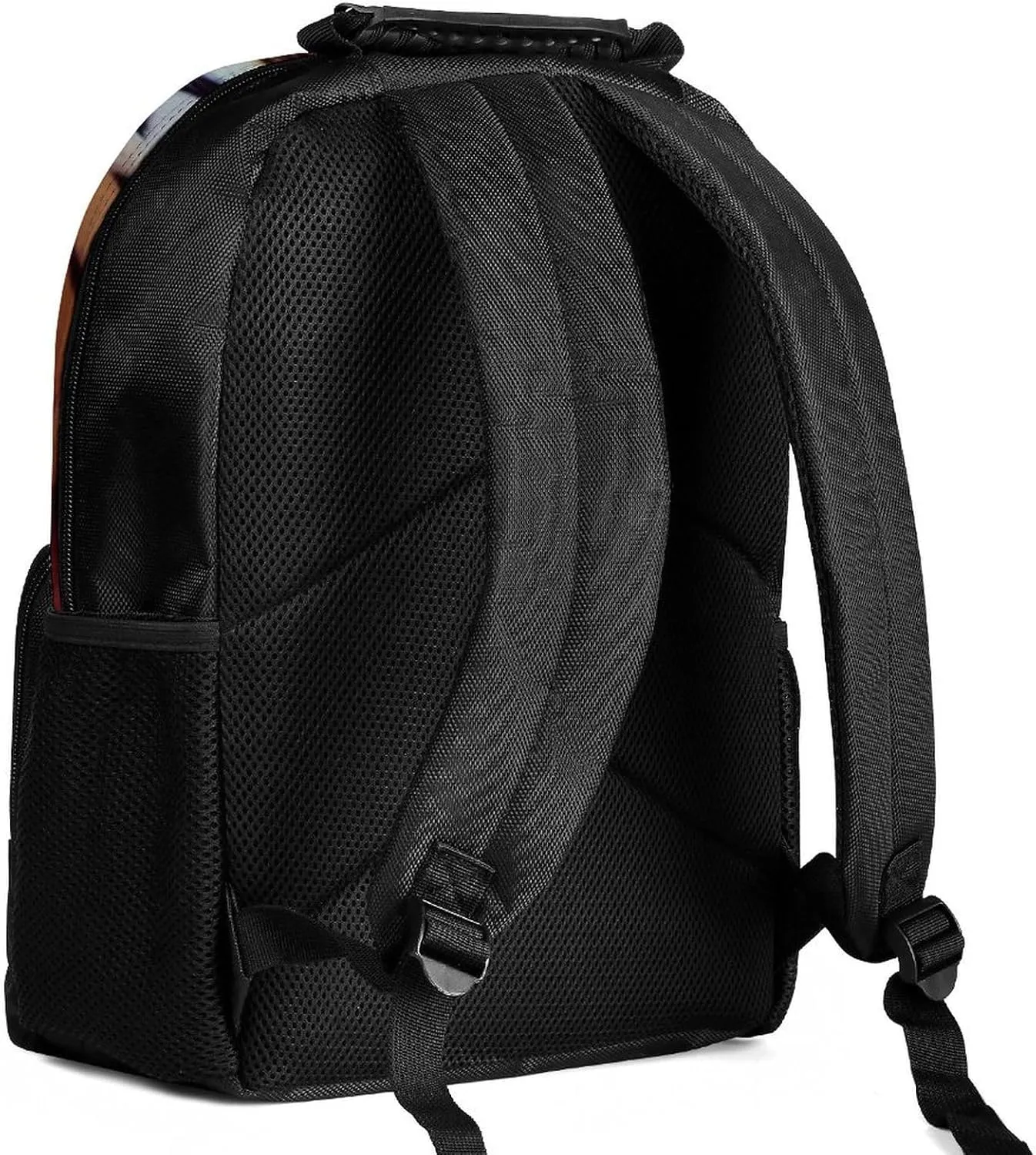 Polyester Daypack for Hiking Work Running - Big Capacity Anti-Theft Multipurpose Shoulder Bag, Wild And Angry Tiger Fire Flame Brave Mammal King Roar Art Travel and Sport Backpack Rucksack