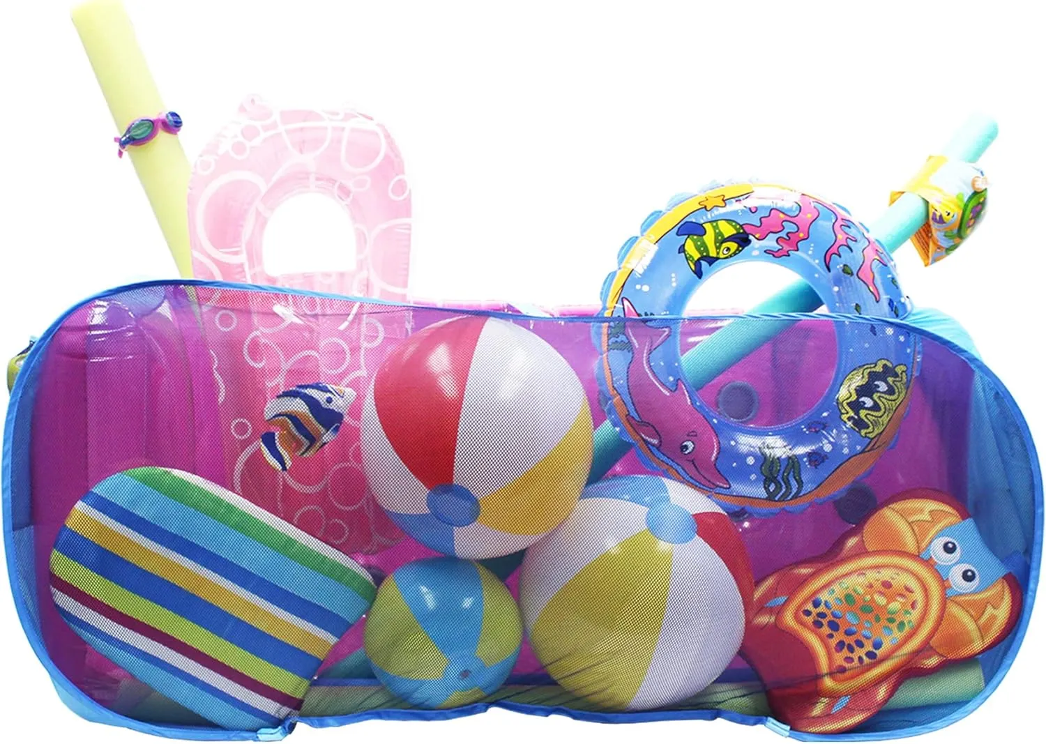POOL BLASTER Water Tech Pool Pouch XL – Extra Large Pool Storage Bag for Floats, Inflatable Toys, Patio Accessories - Heavy Duty Reinforced Attaches to Pool Side, Fence or Free Standing (X-Large)