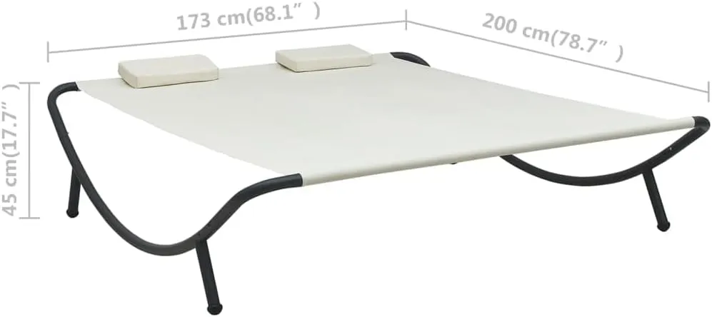 Pool Chairs,Outdoor Lounge Chair,Patio Lounge Bed Fabric CreamSuitable for patios, Gardens, Swimming Pools