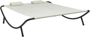 Pool Chairs,Outdoor Lounge Chair,Patio Lounge Bed Fabric CreamSuitable for patios, Gardens, Swimming Pools