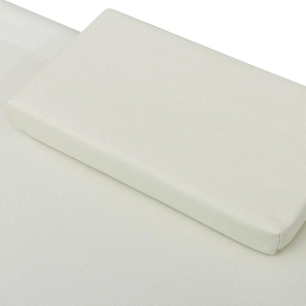 Pool Chairs,Outdoor Lounge Chair,Patio Lounge Bed Fabric CreamSuitable for patios, Gardens, Swimming Pools