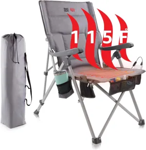 POP Design The Hot Seat, USB Heated Portable Folding Camping Chair, Perfect for Outdoor, Lawn, Patio, Sports, Beach, or Picnics. (Battery Pack NOT Included)