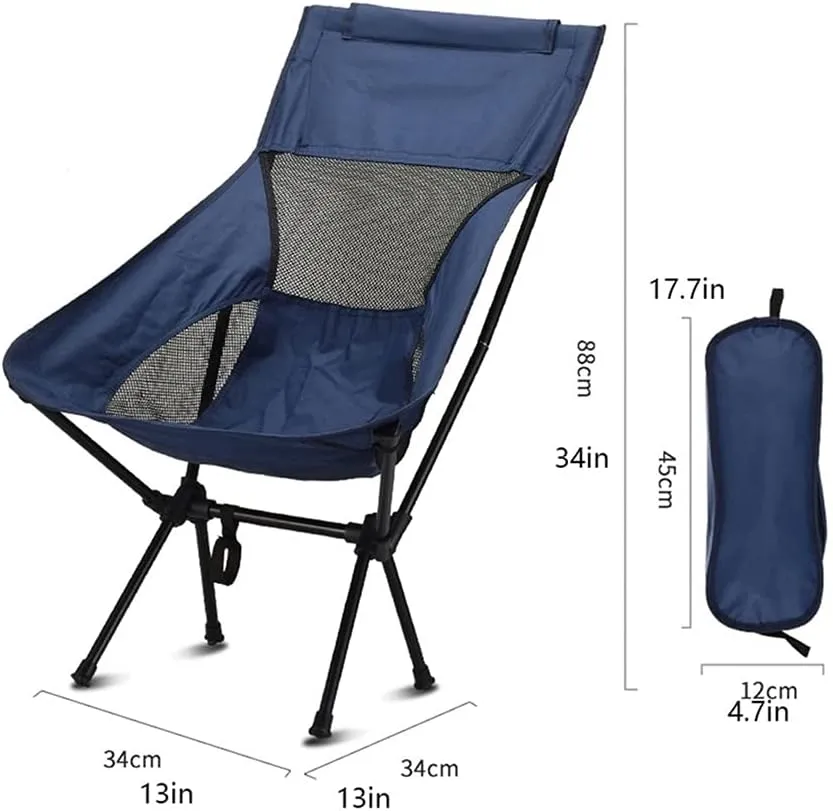 Portable Camping Chair Ultra-Light Folding Chair,High-Back Camping Chair,Breathable Mesh Backpack Chair,Outdoor,Camping,Picnic,Hiking,Travel Camping, Beach, Fishing (Color : C)