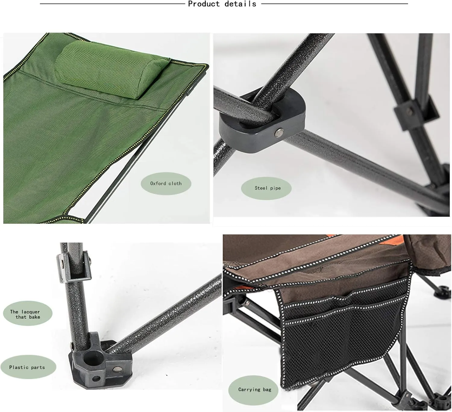 Portable Chair with Footrest Materials,Reclining and Sitting,Camping Chairs,Suitable for Beachespicnicsetc,Bearing 220 Pounds