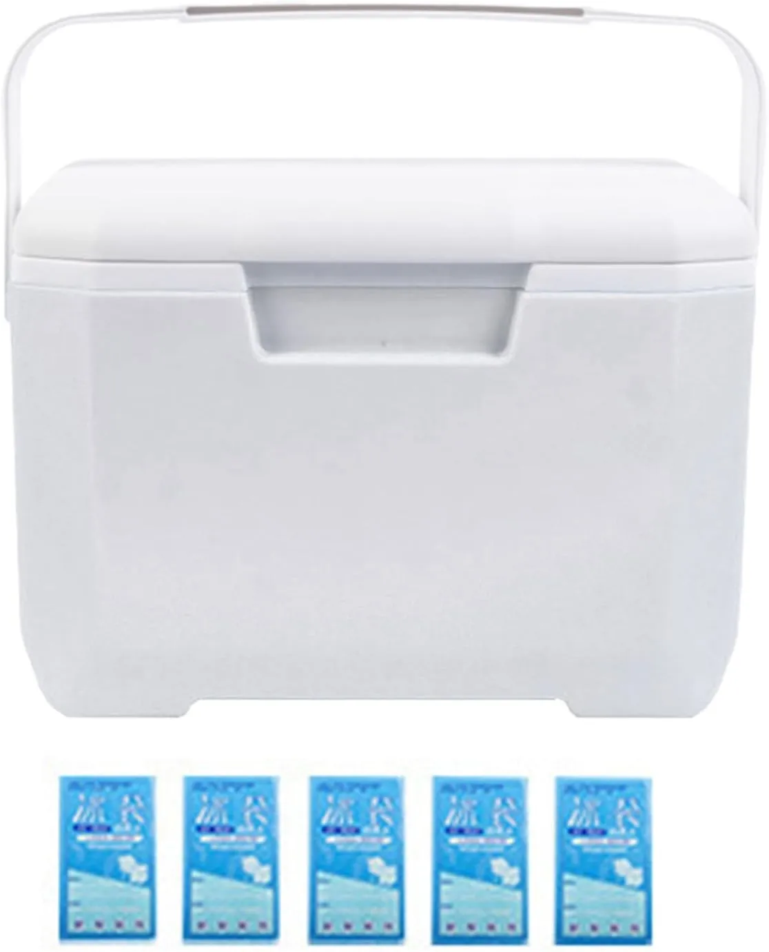 Portable Cooler Box, 6L Insulated Hard Ice Box, Lightweight Leakproof Large Capacity Outdoor Camping Cooler with Heavy Duty Handle, Leakproof Design for Camping, Picnic, BBQ