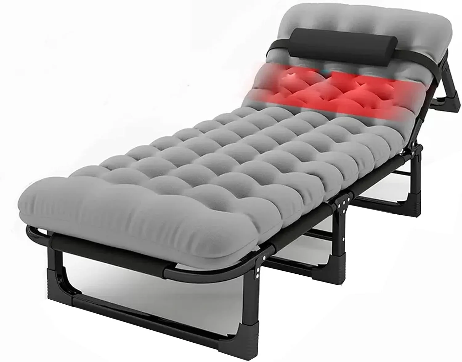 Portable Folding Adult Bed,Camping Cot Folding Camping Cot with Mattress, Portable Camping Cot for Adults, 350LBS Heavy Duty Sleeping Cots with Pad and Pillow, Oxford Portable Travel Camp