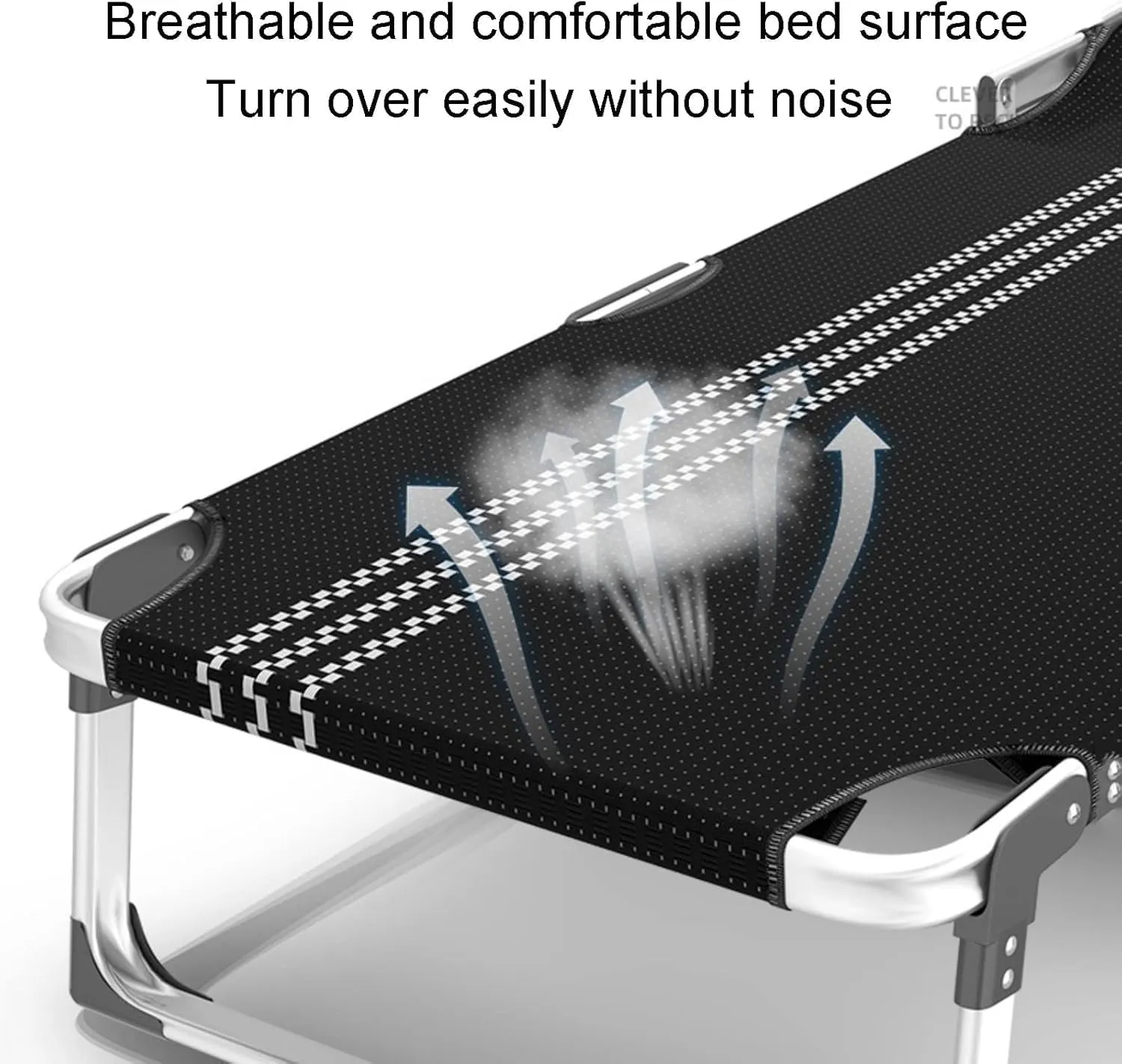 Portable Folding Bed 5 Gears Adjustable Folding Camping Bed with Mattress Cots for Camping Support 200kg Lounge Chair