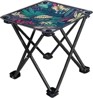 Portable Outdoor Foldable Camping Stool Lightweight Little Chair Folding Foot Rest Comfortable Stool for Adults Kids
