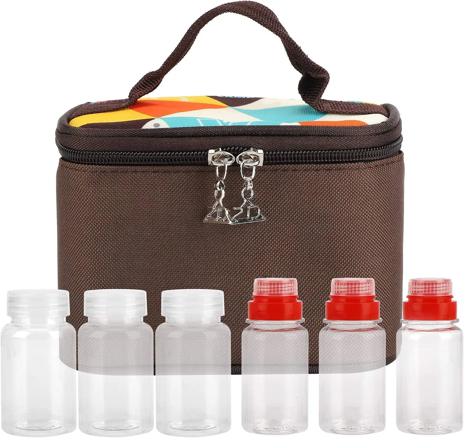 Portable Travel Spice Containers, Camping Spice Containers Seasoning Containers Spice Jars Storage with Lids Dry Herb Condiment Holder with 6 Seasoning Bottles for Backpacking Camping BBQ Outdoor