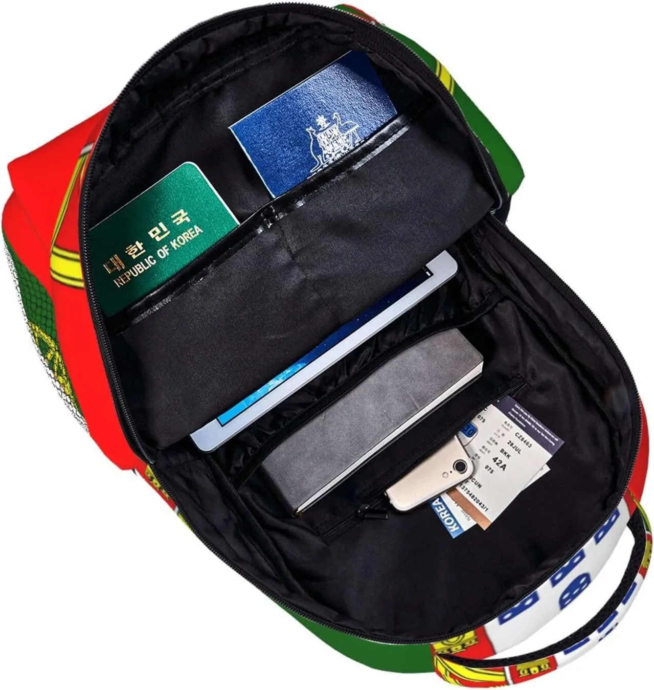 Portugal Portuguese Flag Backpack Casual Laptop Backpack Double Shoulder Bag Lightweight Backpack For Women Men Travel
