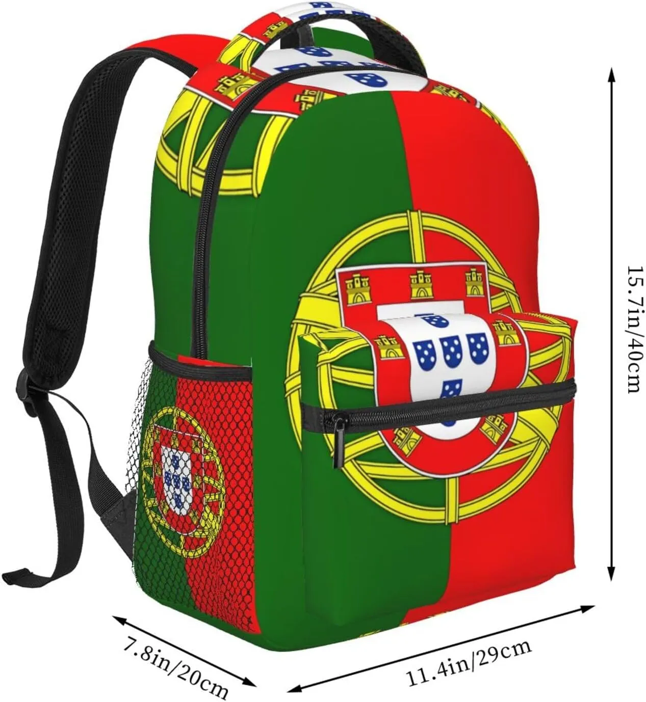 Portugal Portuguese Flag Backpack Casual Laptop Backpack Double Shoulder Bag Lightweight Backpack For Women Men Travel