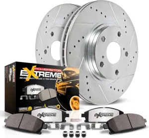 Power Stop K8183-36 Front Z36 Truck & Tow Brake Kit, Carbon Fiber Ceramic Brake Pads and Drilled/Slotted Brake Rotors For Ram 1500 2019-2023 [Model Specific]