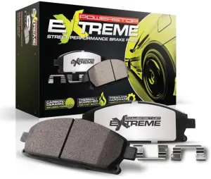 Power Stop Z26-2118, Z26 Street Warrior RearCarbon Fiber Ceramic Brake Pads with Hardware For Subaru WRX STI 2018-2020 [Model Specific]