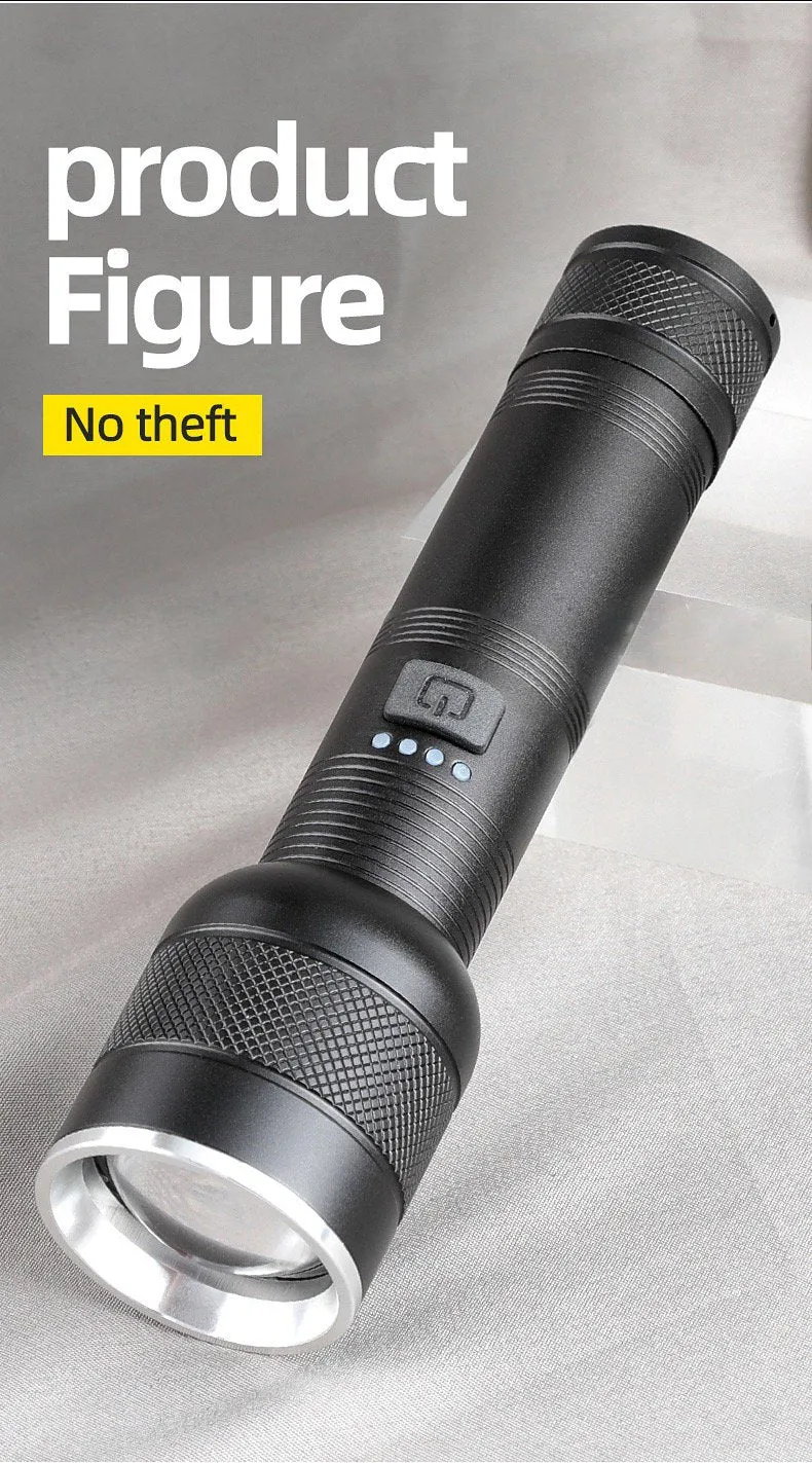 Powerful 5000LM LED Flashlight P50 LED Flashlight USB Rechargeable Torch Telescopic Zoom 4Mode Flashlight Lantern Built-in 18650/26650 Battery
