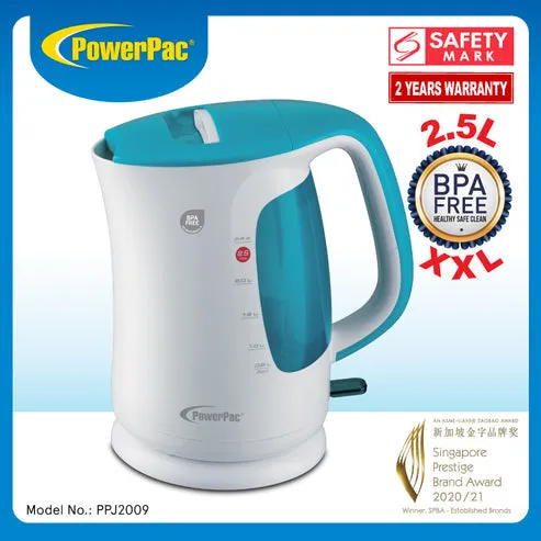 Powerpac Electric Kettle Jug 2.5L BPA Free (PPJ2009)