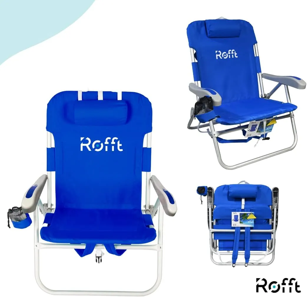 Premium Beach Chair 5 Position Reclining, Oversized, Heavy-Duty high Off Ground, and Lightweight with Backpack Straps Big Storage and Cup Holder – Ideal for Adults and Seniors