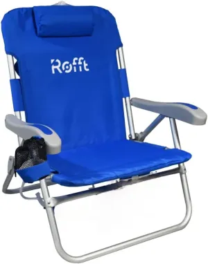 Premium Beach Chair 5 Position Reclining, Oversized, Heavy-Duty high Off Ground, and Lightweight with Backpack Straps Big Storage and Cup Holder – Ideal for Adults and Seniors
