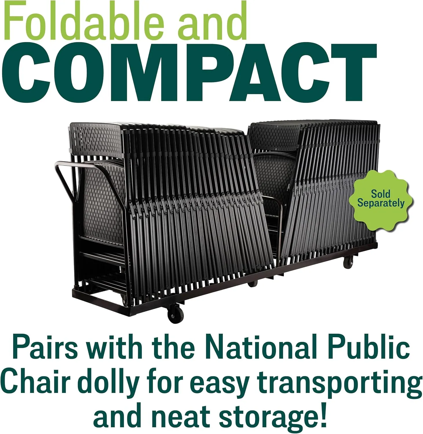 Premium Padded Portable Folding Chairs by National Public Seating – 1200 Series Upholstered, Heavy-Duty Foldable Chairs for Indoor & Outdoor Use – Set of 4, Comfortable & Durable, Honey Brown