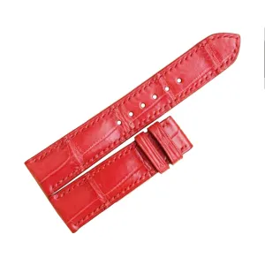 Premium Quality Alligator leather watch band, Handmade Alligator watch strap (14mm, Steel Folding Clasp)