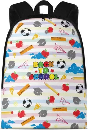 Primary Kids School Shoulder Bag,Classic Basic Backpack School Season Large Capacity Lightweight with Adjustable Buckle and Elastic Back Pad for Doing Sports Summer Camp
