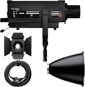 Profoto L1600d Mono-Led Continuous Light with Adjustable Color Temperature - High-Power 1600w Studio Light for Photography & Video Production Bundle with Rotating Barndoor, and Accessories (4 Items)