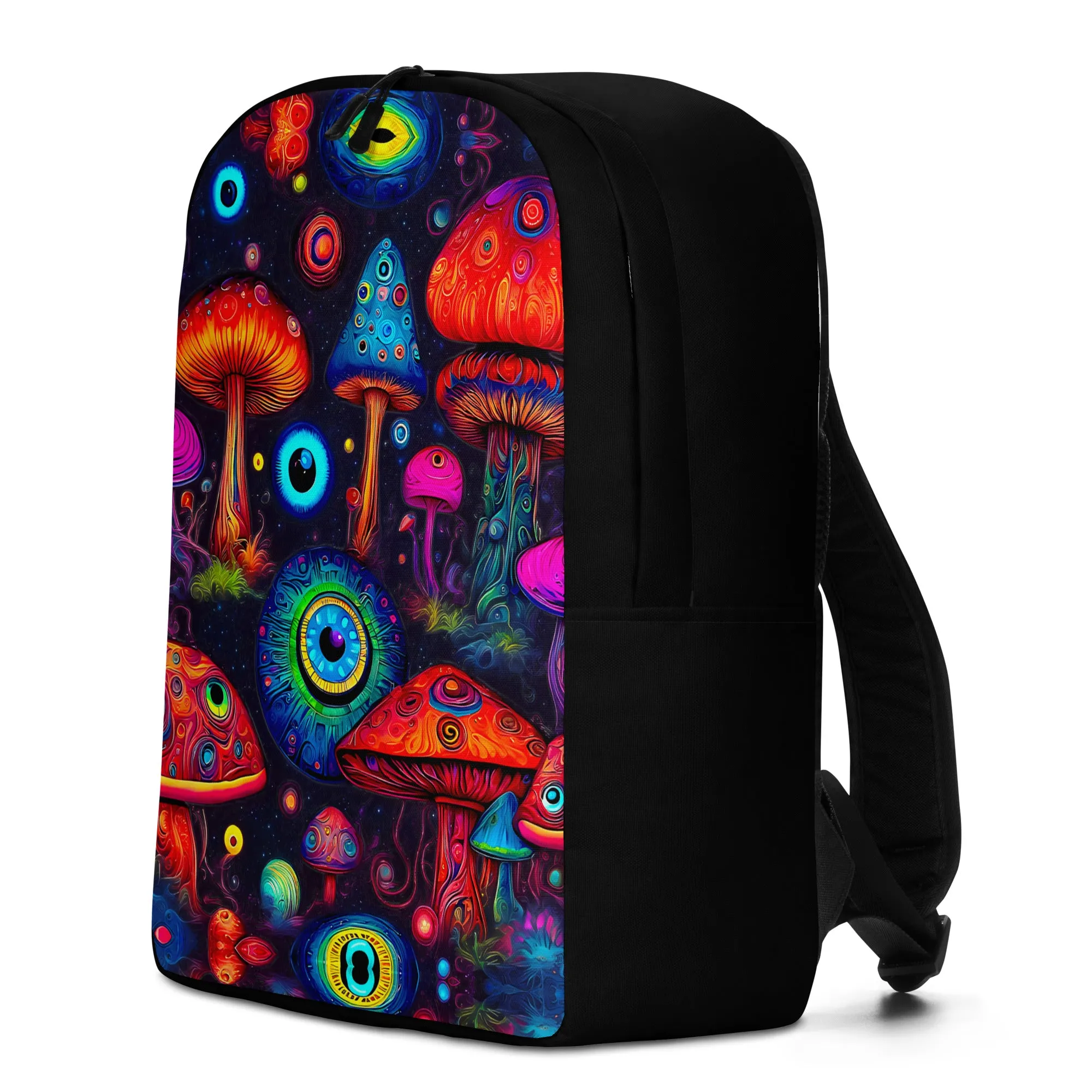 Psychedelic Mushroom & Evil Eye Minimalist Backpack