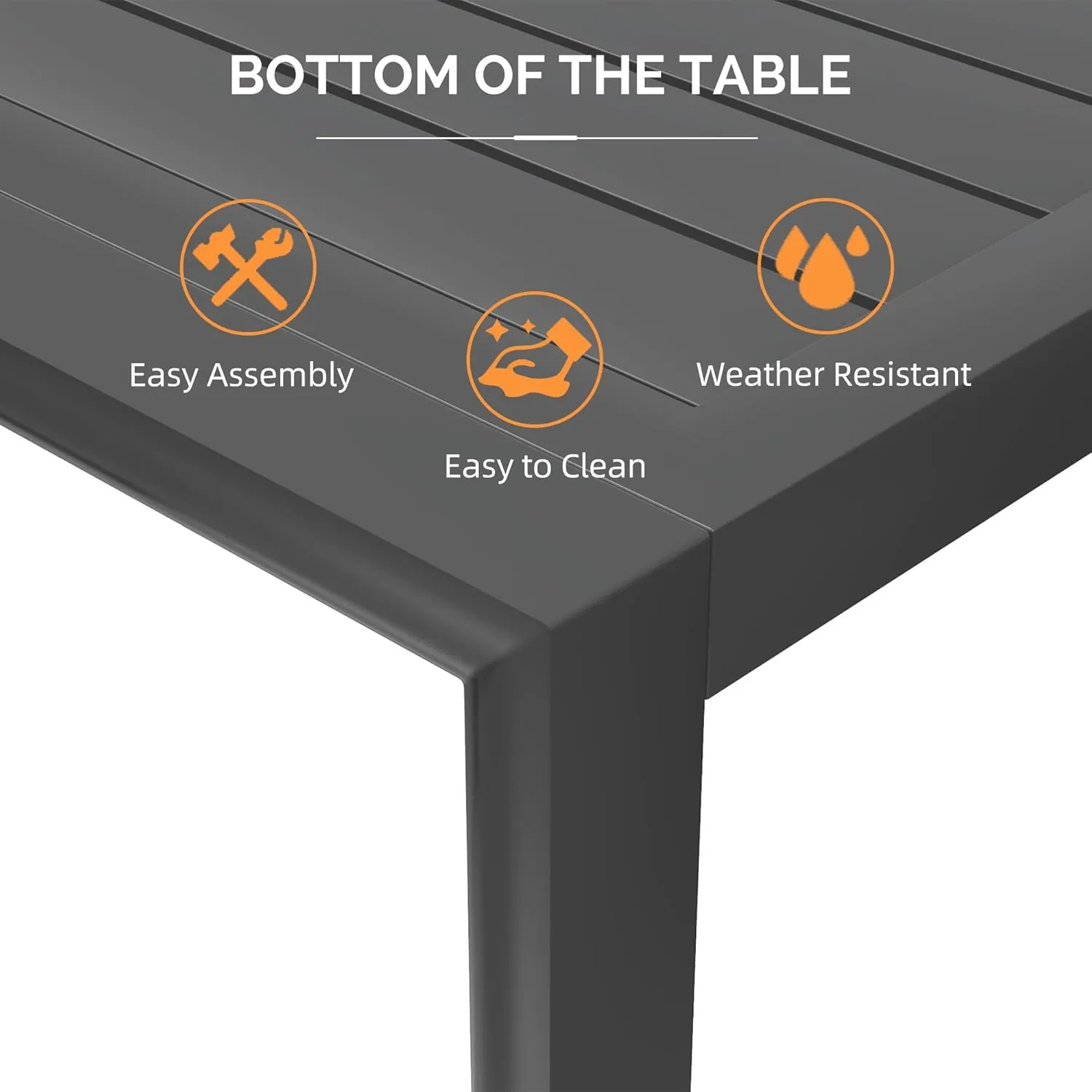 PURPLE LEAF 11 Pieces Outdoor Patio Dining Set with 10 Folding Portable Chairs and 1 Rectangle Aluminum Table, Foldable Adjustable High Back Reclining Chairs with Soft Cotton-Padded Seat, Grey