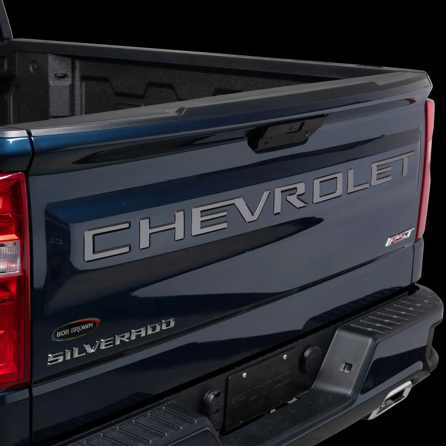 Putco Chevrolet Tailgate Letters Kit - Black Platinum - Stamped Lettering - Fits Chevy Silverado 2019-2025