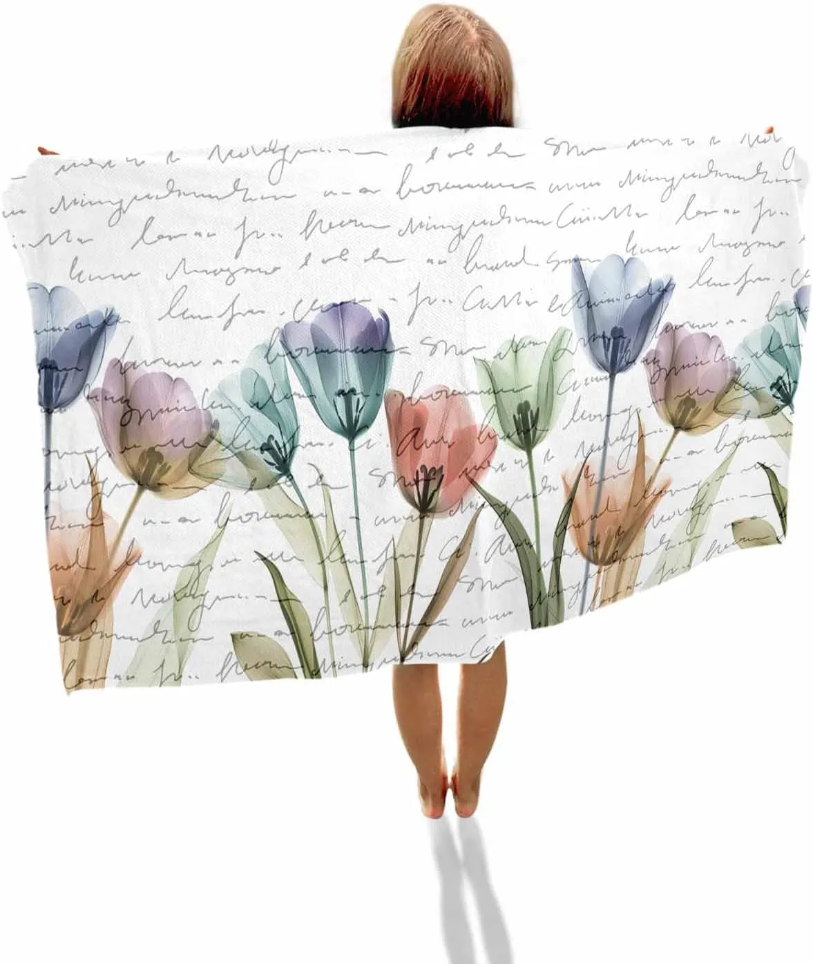 Quick-Drying Microfiber Beach Towel, Simple Modern Soft Absorbent Bath Shower Towels, Country Floral Lightweight Portable Towel/Blanket for Travel/Swimming Pool/Camping/Yoga/Gym，35x70 Inch