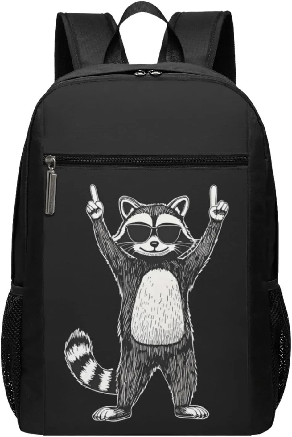 Raccoon Victory Gesture Backpack 17 Inch For Travel Laptops Backpack