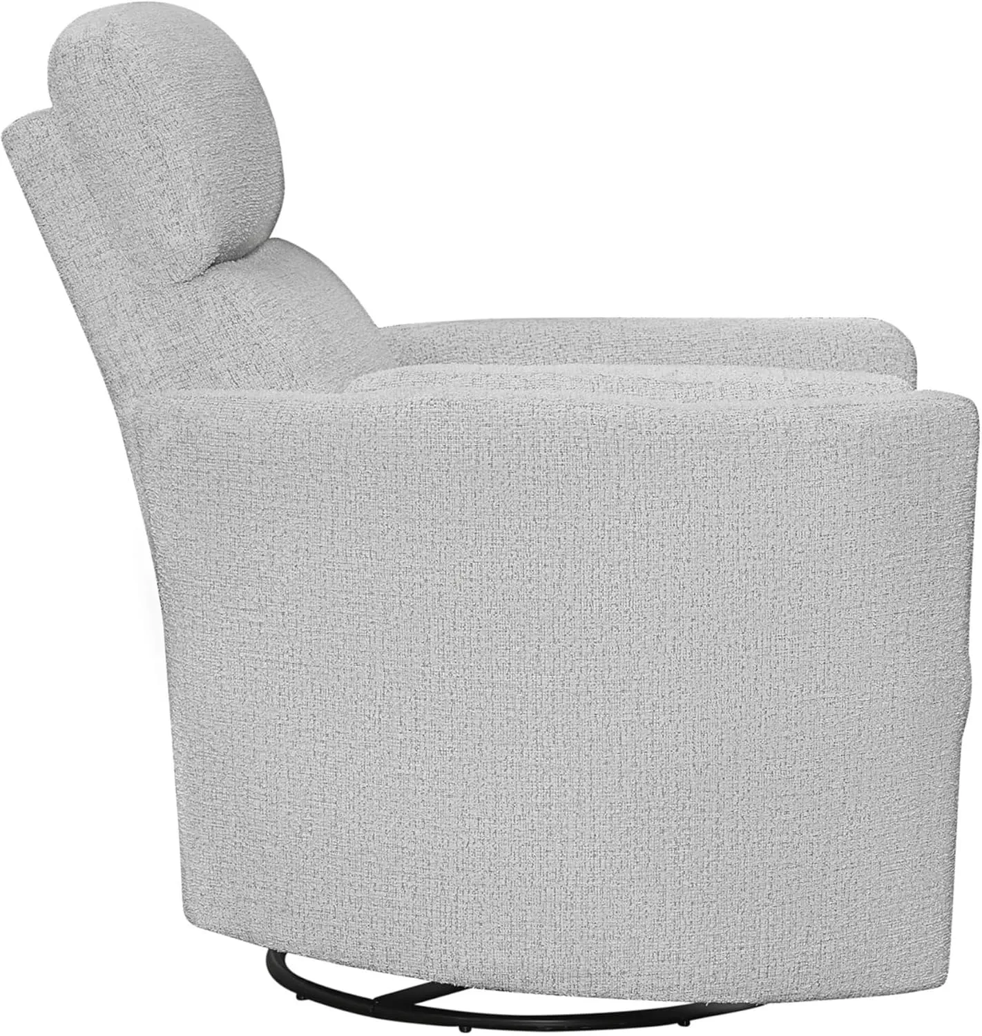 Radius Manual Recliner Swivel Accent Chair in Angora Linen