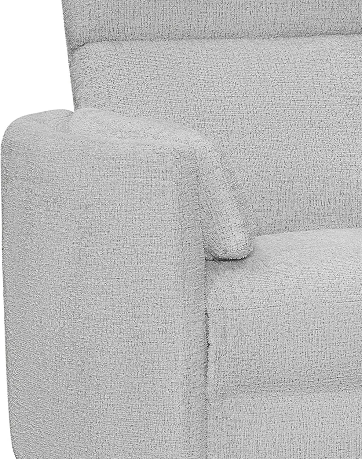 Radius Manual Recliner Swivel Accent Chair in Angora Linen