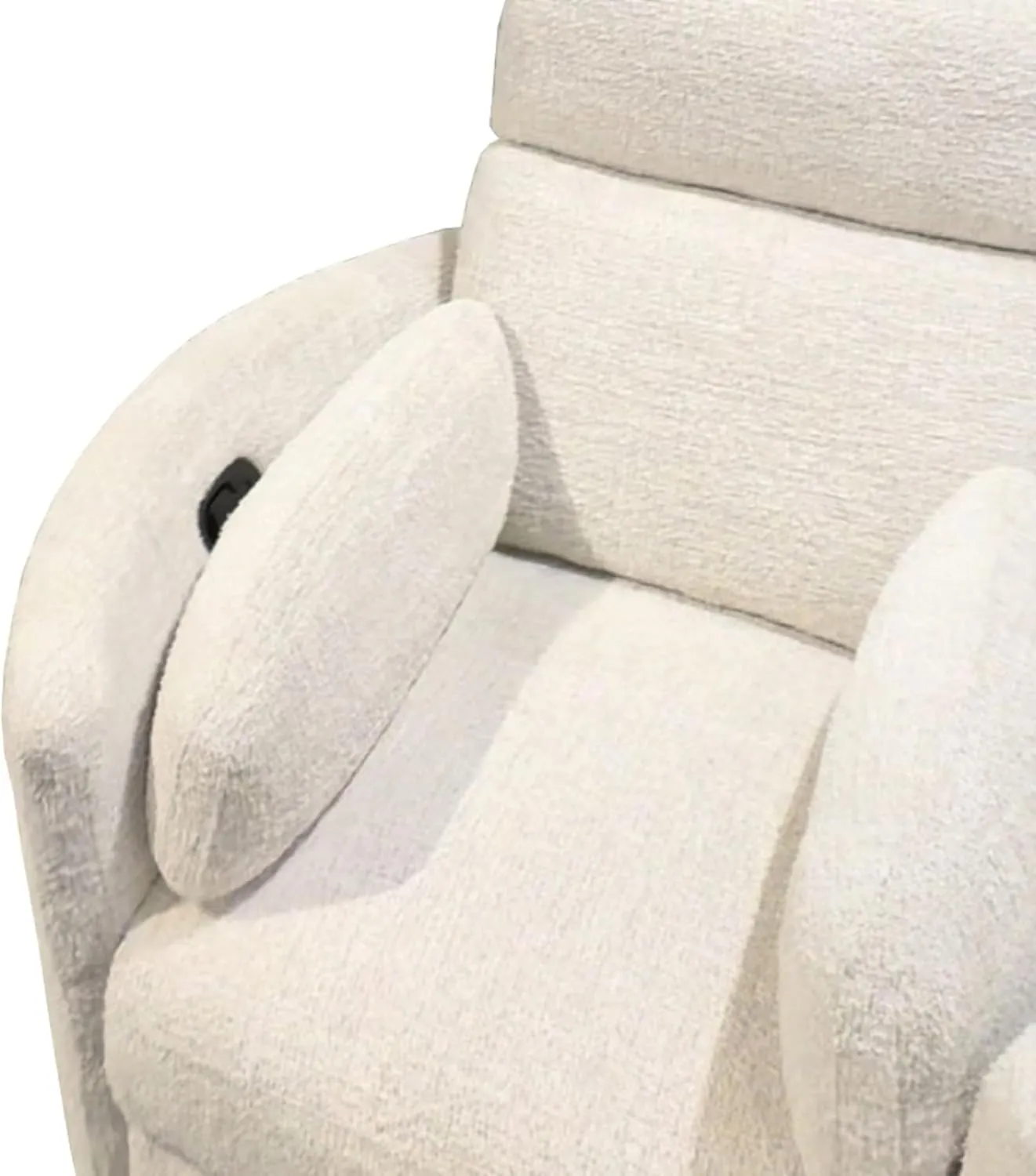 Radius Manual Recliner Swivel Accent Chair in Angora Linen