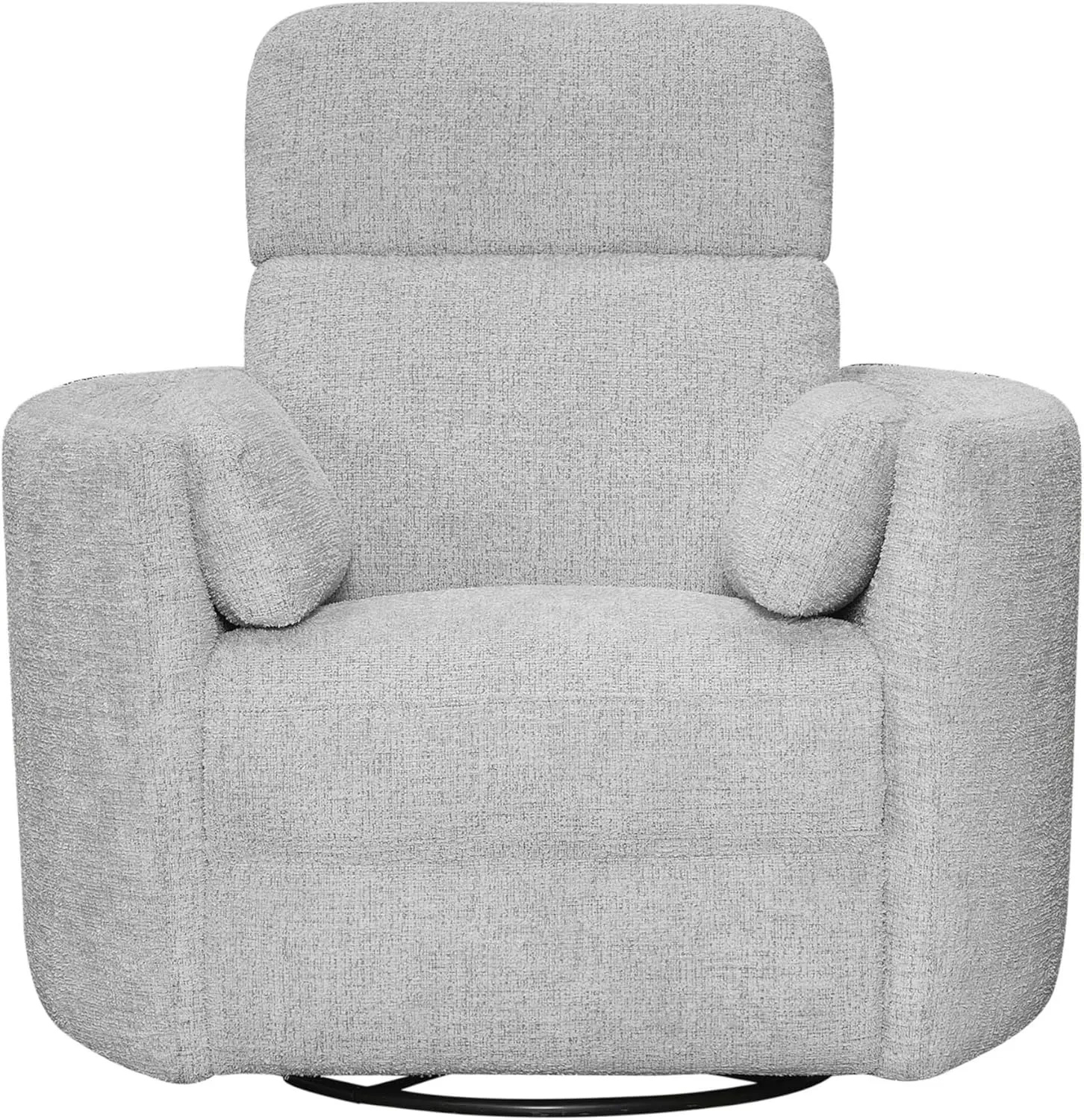 Radius Manual Recliner Swivel Accent Chair in Angora Linen