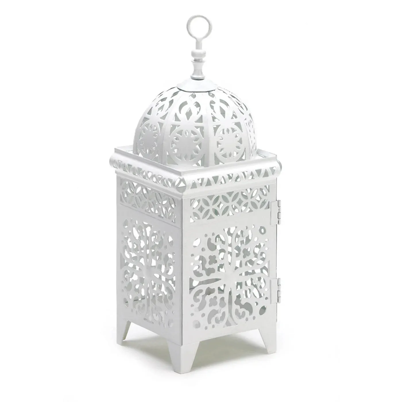 Rapid shipping LANTERN WHITE Beautiful CANDLE SCROLLWORK