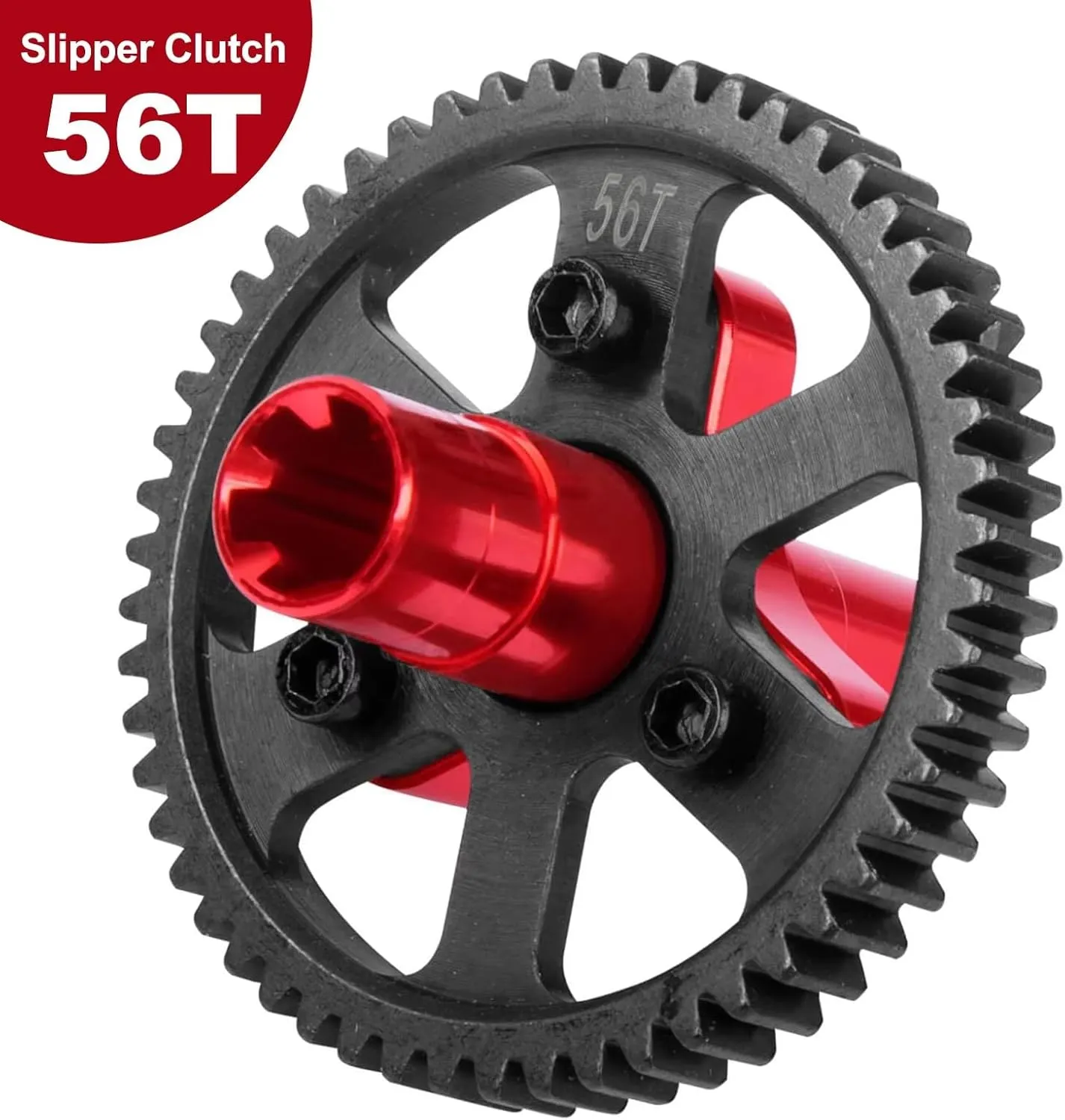 RC Accessory Compatible with Mini RC Car 1/10 for TRX for Slash for Stampede for Rustler Harden Steel Spur Main Gear 50T 52T 53T 54T 32Pitch 0.8M(56t)