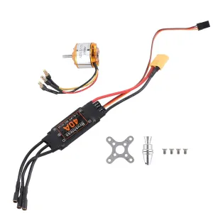 RC Airplane Motor ESC Combo Set, 2212 1000KV Motor with 40A Brushless ESC and Mounting Accessories for RC Airplane Helicopter Model