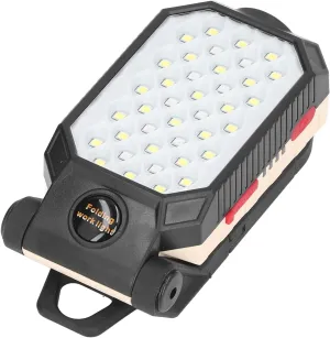 Rechargeable LED Flashlight COB Magnetic Work Light Adjustable Magnet Camping Lantern