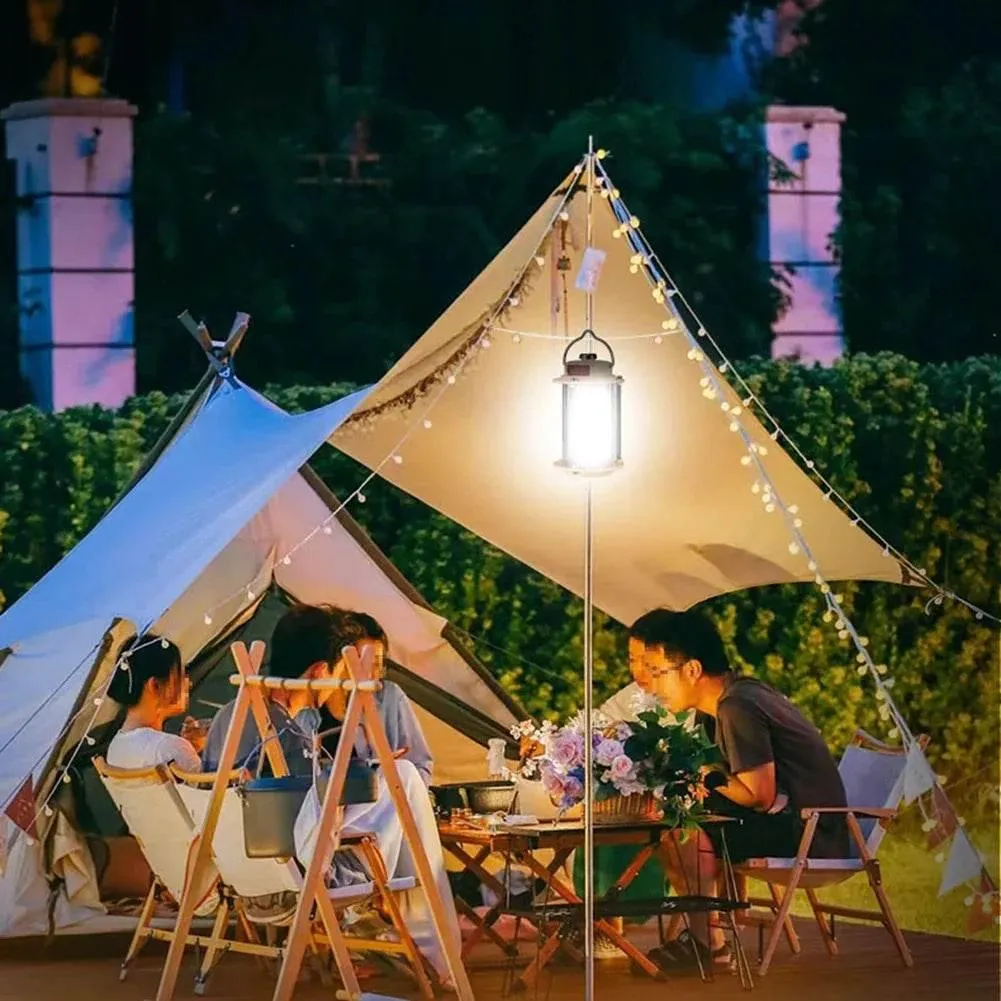 Rechargeable Portable Tripod Lantern with Dimmable Light for Camping  Outdoor Use