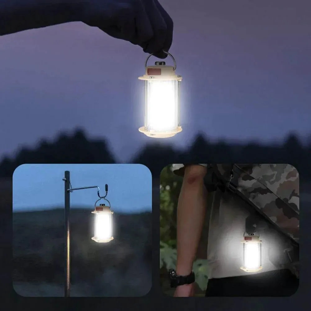 Rechargeable Portable Tripod Lantern with Dimmable Light for Camping  Outdoor Use