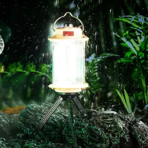 Rechargeable Portable Tripod Lantern with Dimmable Light for Camping  Outdoor Use