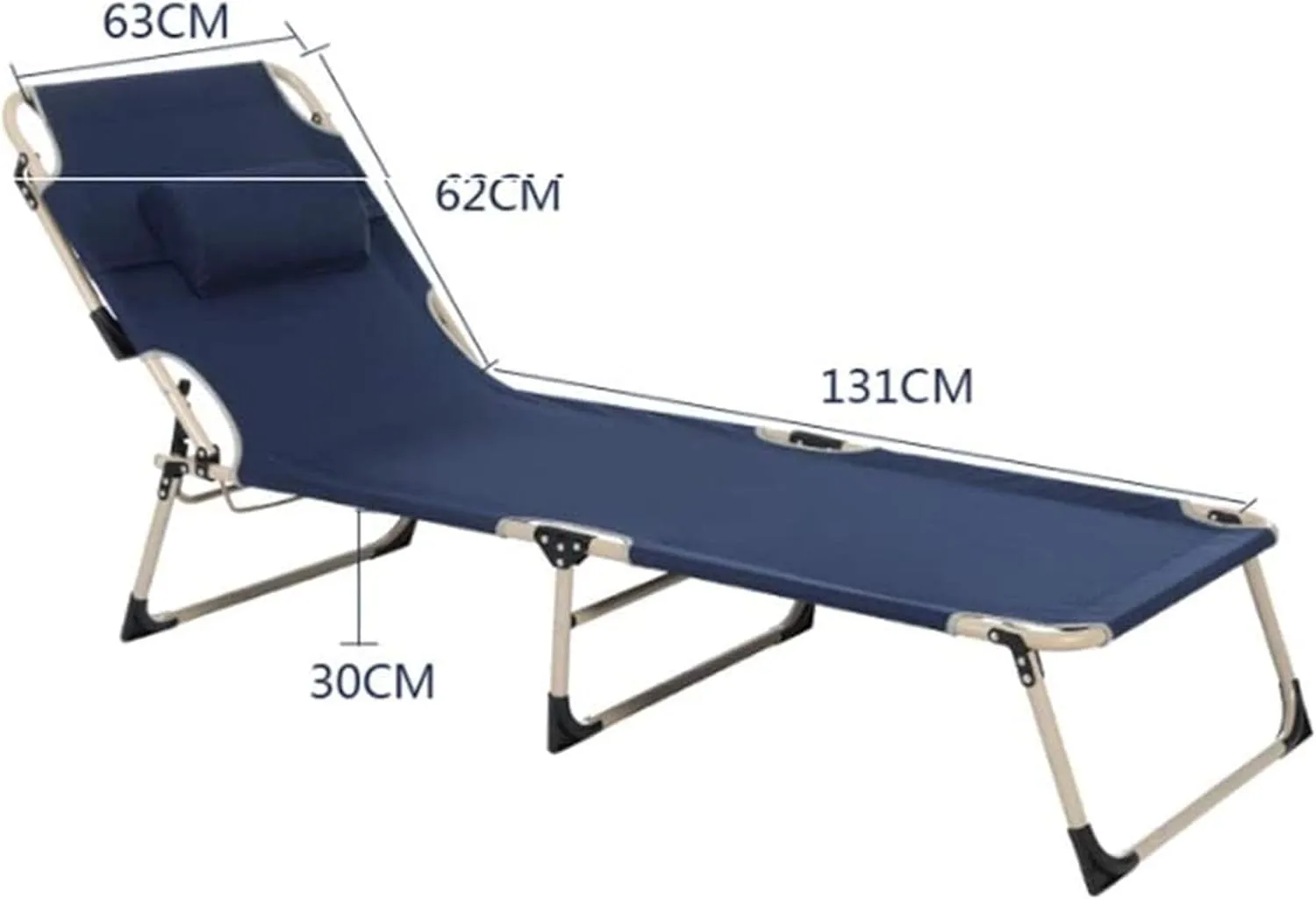 Recliner Folding Deck Chair Beach Bed Folding Reclining Lounger Camping Cot Sun Lounger Garden Chairs