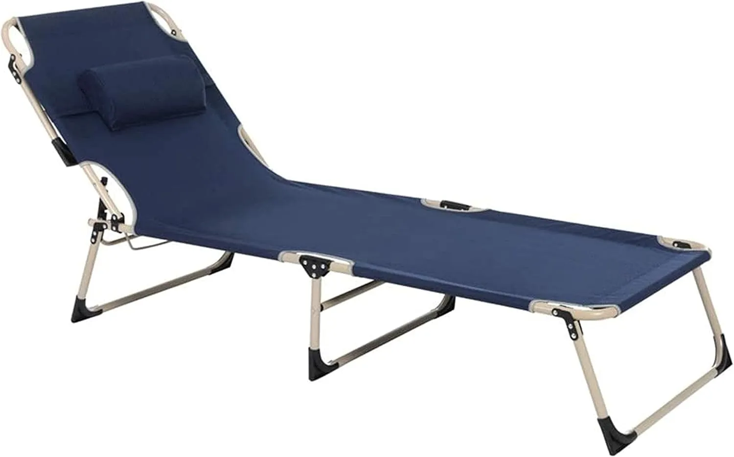 Recliner Folding Deck Chair Beach Bed Folding Reclining Lounger Camping Cot Sun Lounger Garden Chairs
