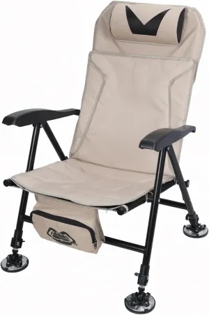 Reclining Fishing Chair with Adjustable Height and Oxford Cloth Seat, Foldable Fishing Chair for Adults with Storage Bag - Premium Fishing Chair for Outdoor Adventures Khaki
