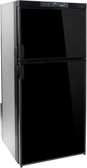 RecPro RV Refrigerator 6.3 Cubic Feet Gas and Electric | Black or Stainless Finish | 110V / 12V / Propane Gas | (Black Finish)