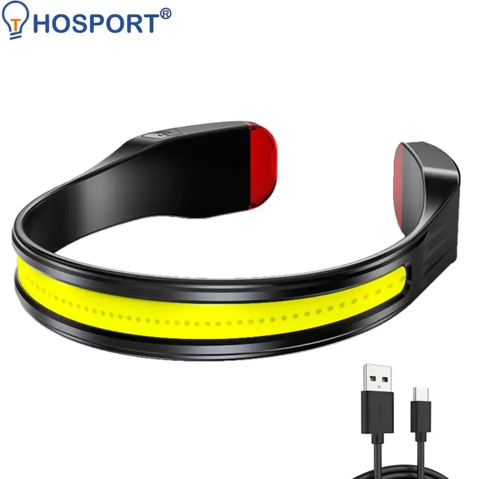 Red Warning Tail Light Waterproof USB Rechargeable Camping Fishing Head Lamp Lantern for Adventure Night Cycling Emergency
